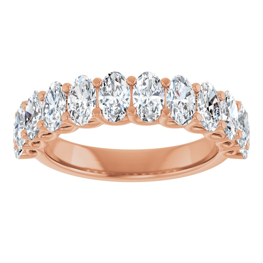 3 CTW Natural Diamond Anniversary Band in 14k rose gold