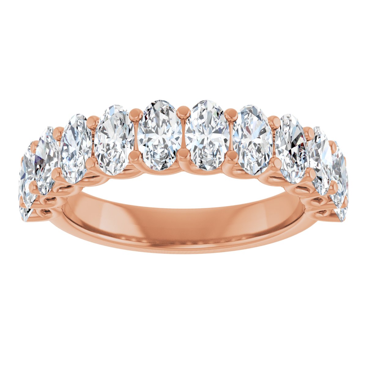 3 CTW Natural Diamond Anniversary Band in 14k rose gold