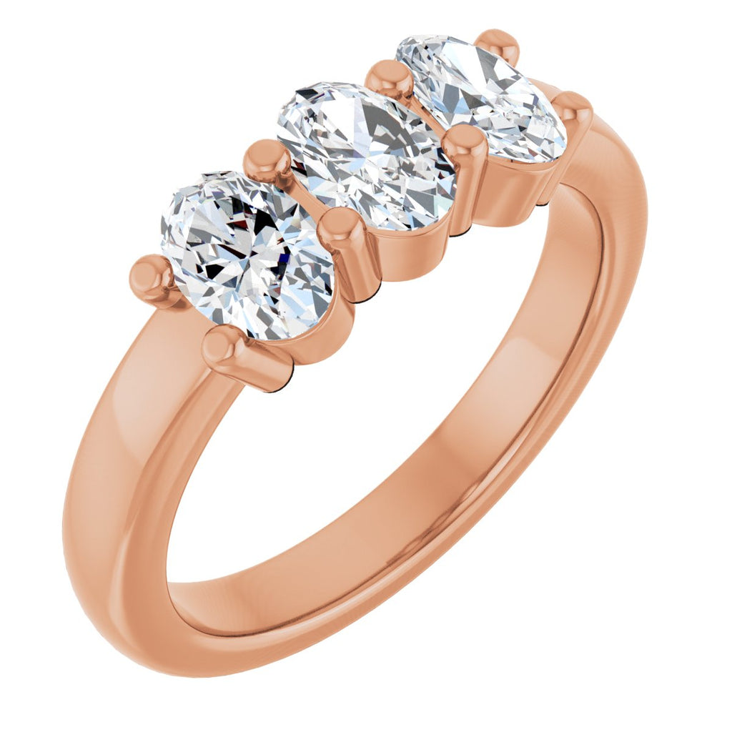 1 1/8 CTW Lab-Grown Diamond Anniversary Band in 14k rose gold