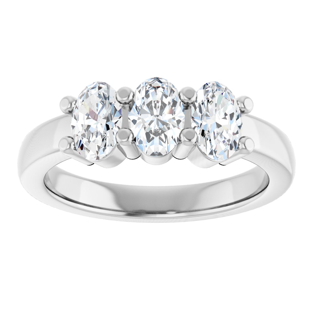 1 1/8 CTW Lab-Grown Diamond Anniversary Band in 14k white gold