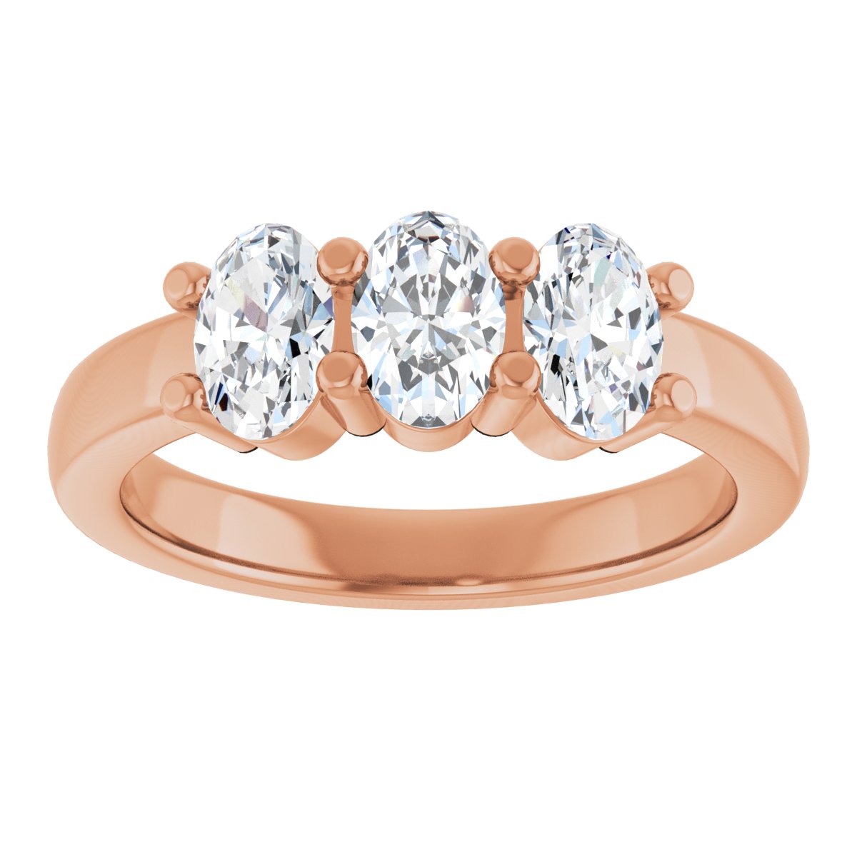 1 1/8 CTW Lab-Grown Diamond Anniversary Band in 14k rose gold