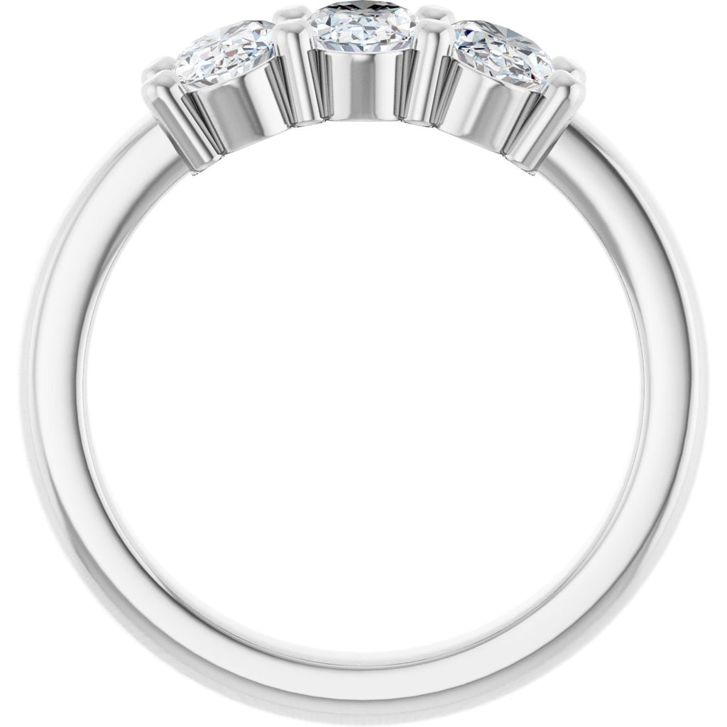 1 1/8 CTW Lab-Grown Diamond Anniversary Band in 14k white gold