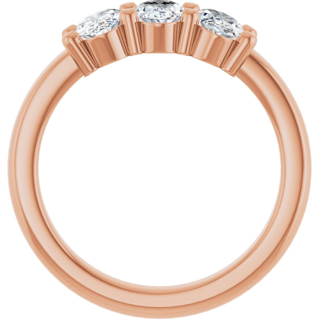 1 1/8 CTW Lab-Grown Diamond Anniversary Band in 14k rose gold