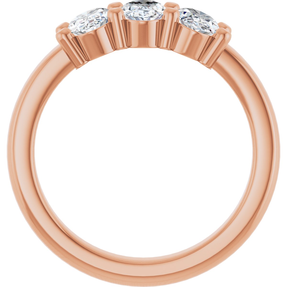 1 1/8 CTW Lab-Grown Diamond Anniversary Band in 14k rose gold