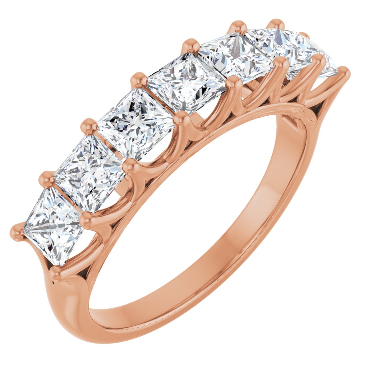 1 3/4 CTW Natural Diamond Anniversary Band in 14k rose gold