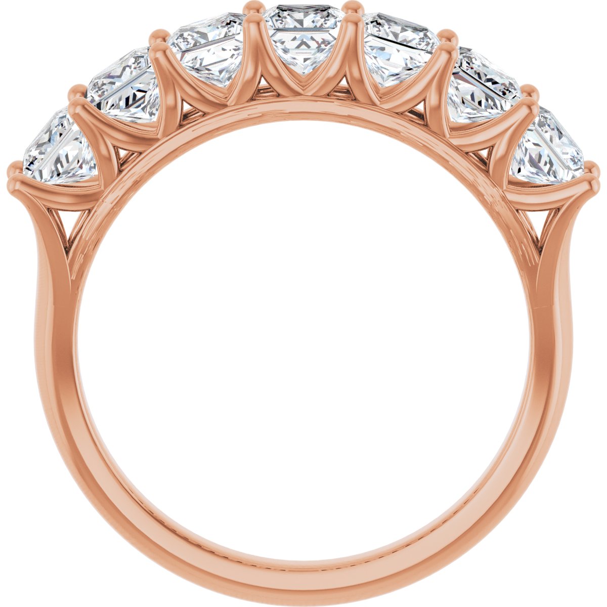 1 3/4 CTW Natural Diamond Anniversary Band in 14k rose gold