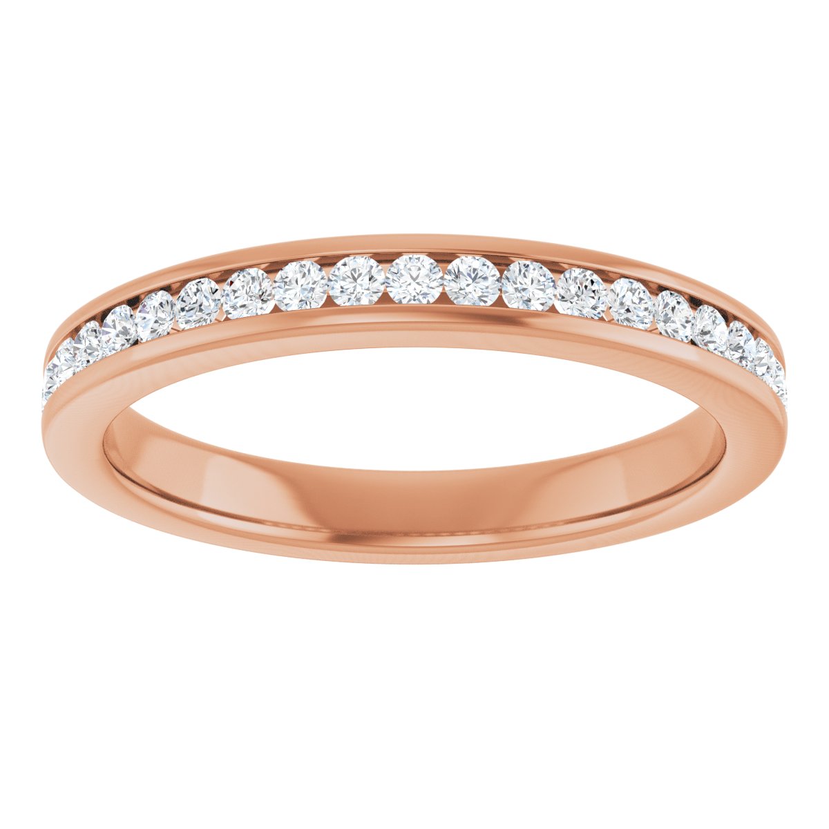 7/8 CTW Natural Diamond Anniversary Band in 14k rose gold