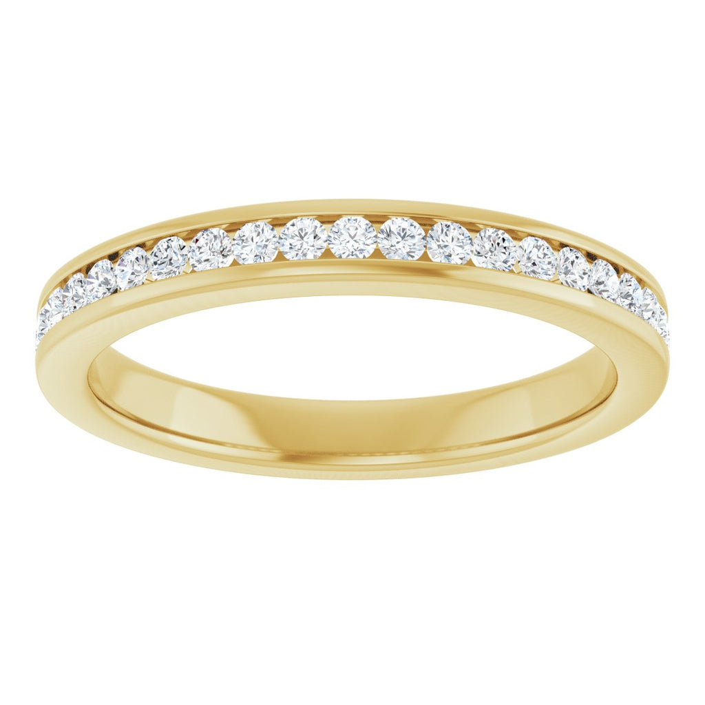 7/8 CTW Natural Diamond Anniversary Band in 14k yellow gold