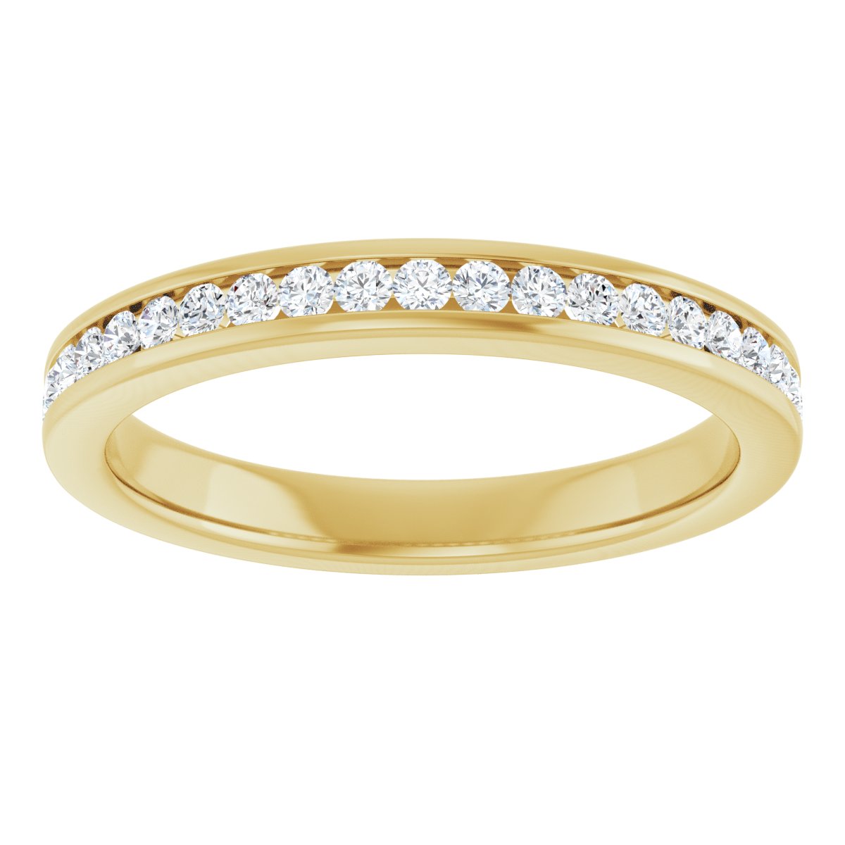 7/8 CTW Natural Diamond Anniversary Band in 14k yellow gold