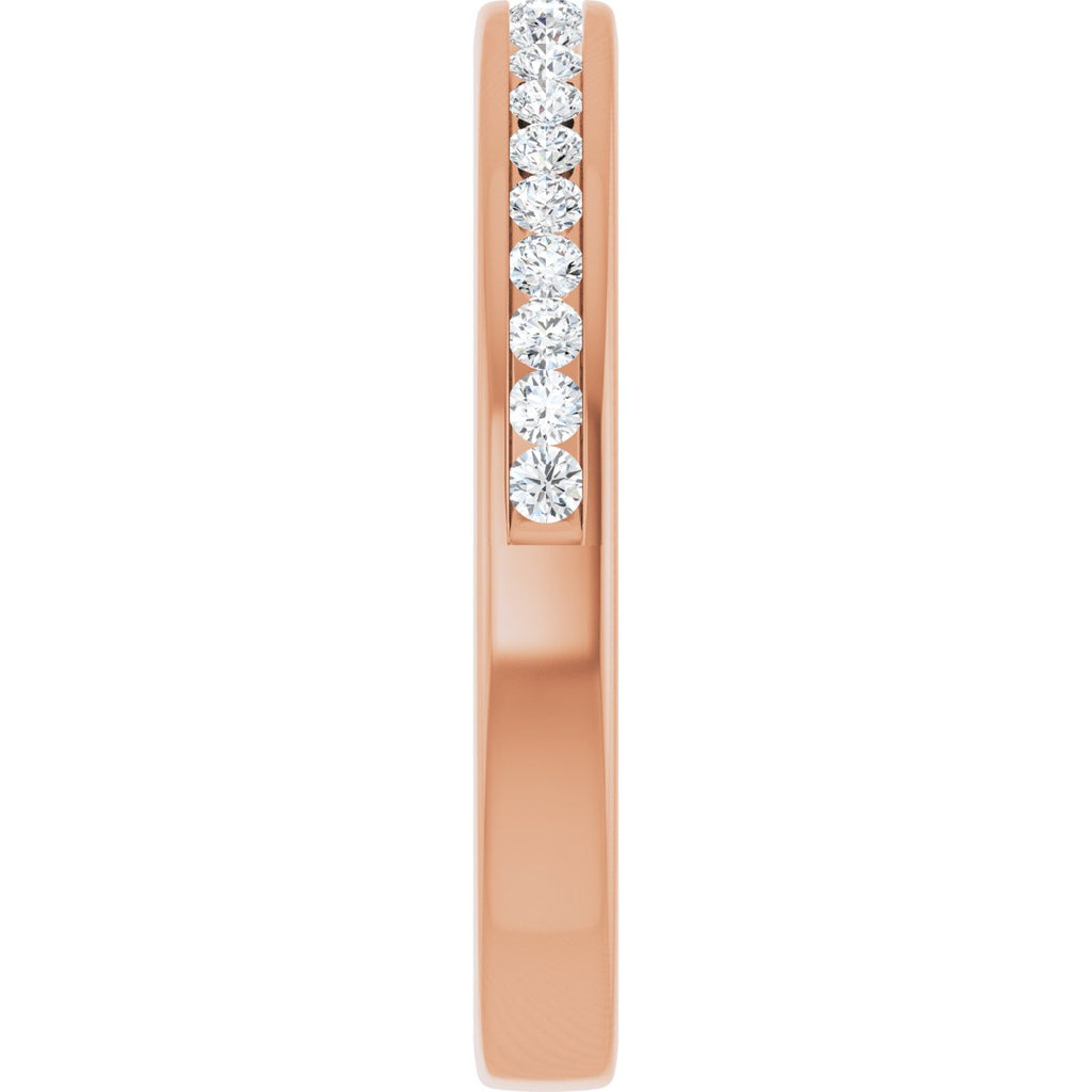7/8 CTW Natural Diamond Anniversary Band in 14k rose gold
