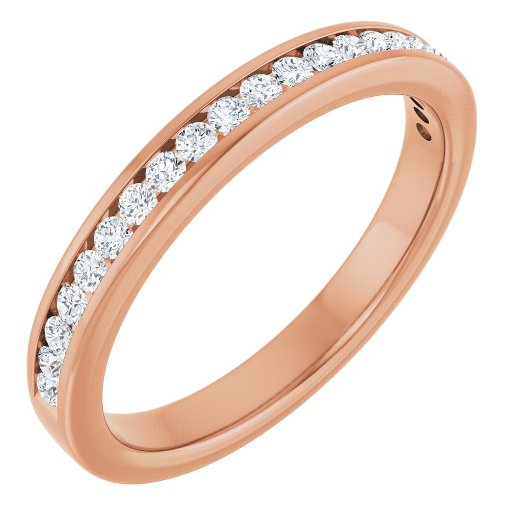 7/8 CTW Natural Diamond Anniversary Band in 14k rose gold