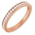 7/8 CTW Natural Diamond Anniversary Band in 14k rose gold