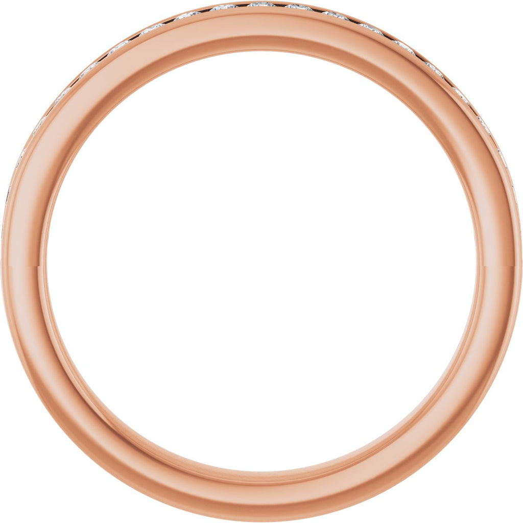 7/8 CTW Natural Diamond Anniversary Band in 14k rose gold