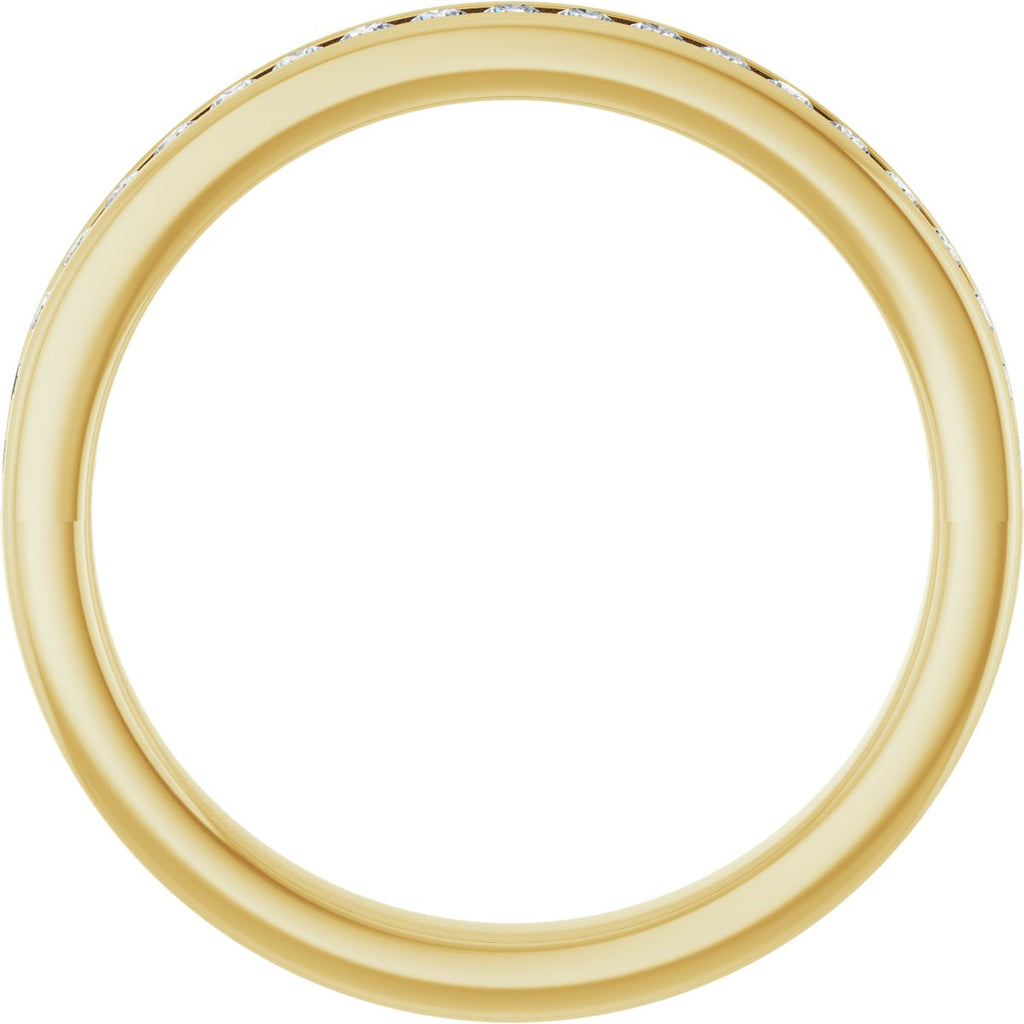 7/8 CTW Natural Diamond Anniversary Band in 14k yellow gold