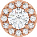 1/3 CTW Natural Diamond Pendant in 14k rose gold
