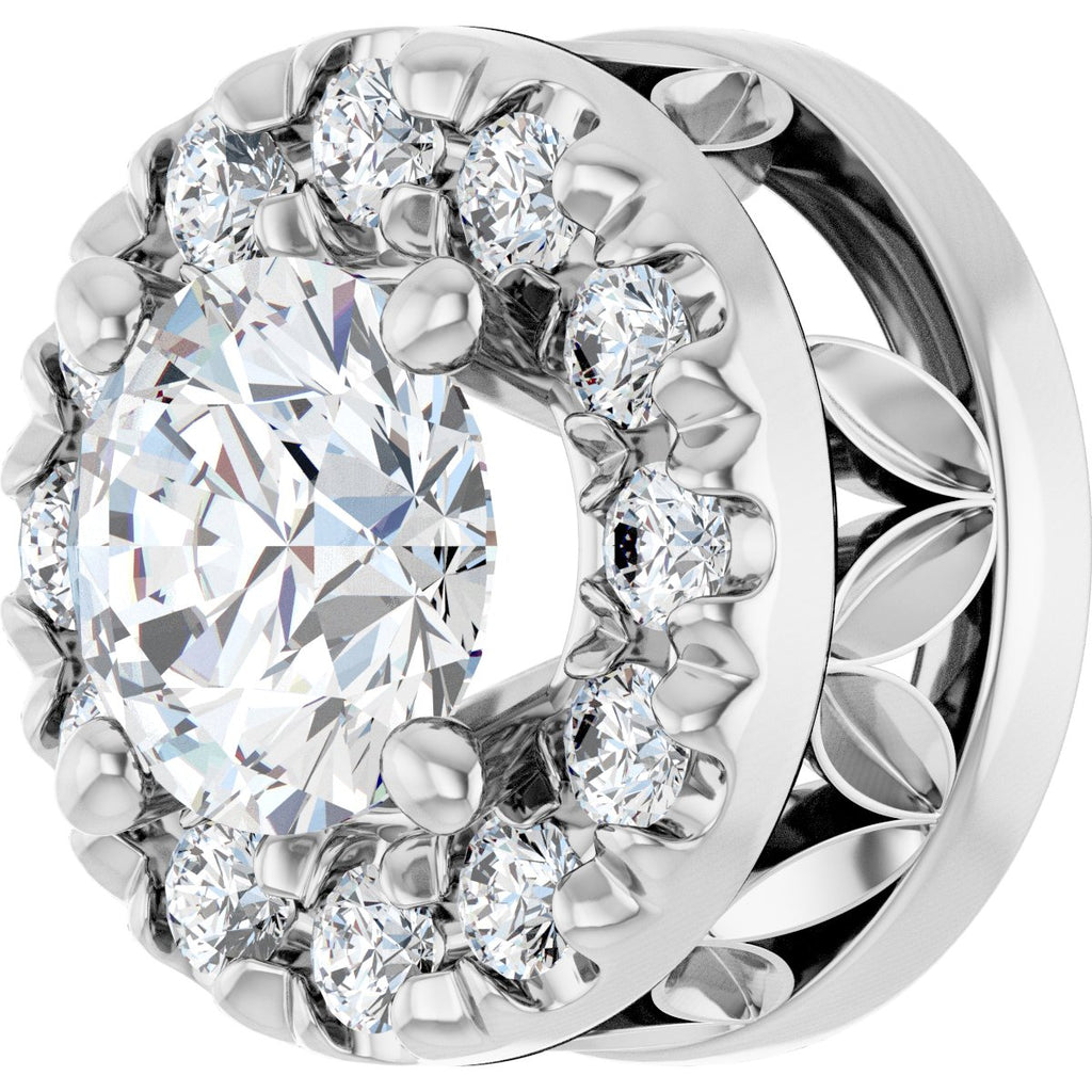 1/3 CTW Natural Diamond Pendant in 14k white gold