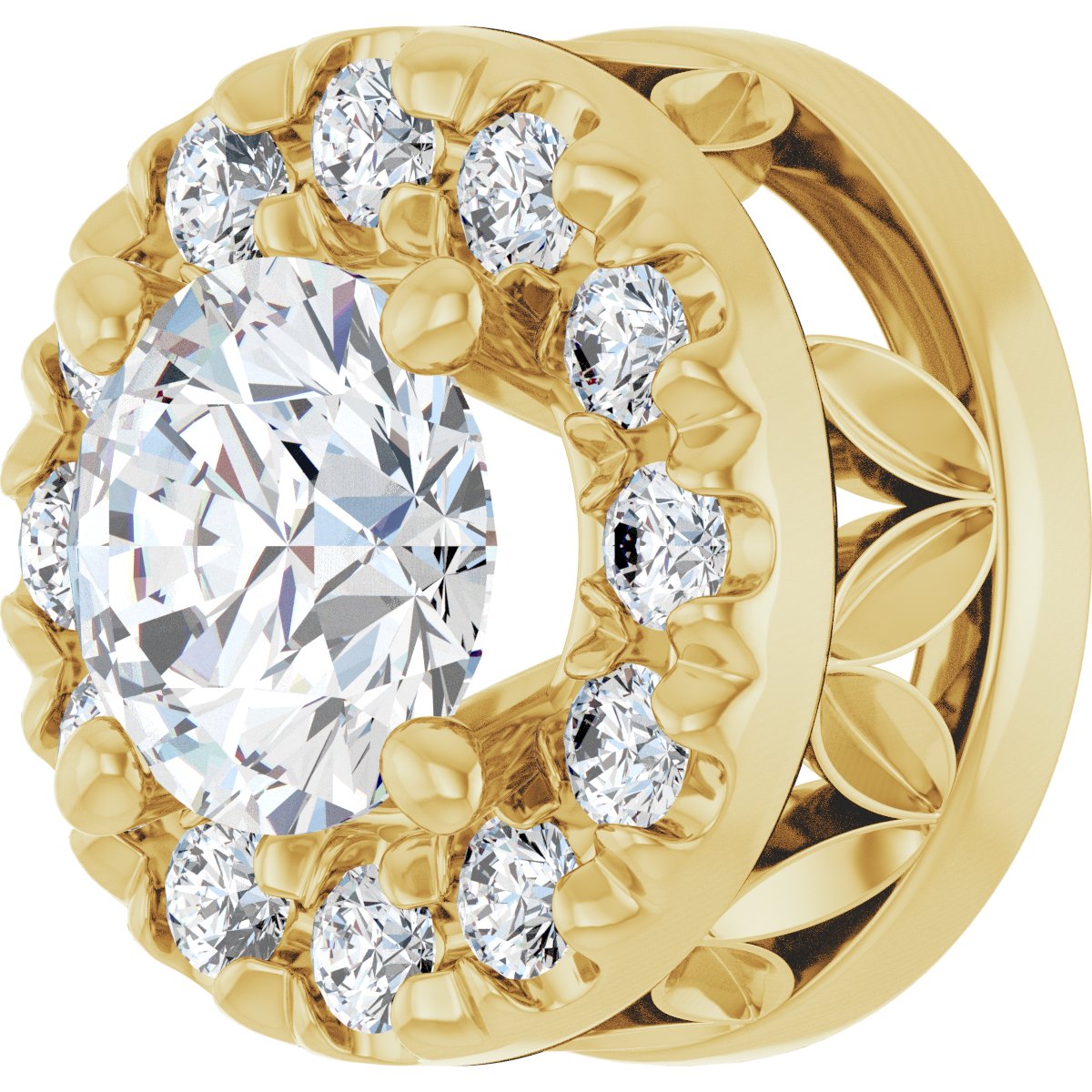 1/3 CTW Natural Diamond Pendant in 14k yellow gold
