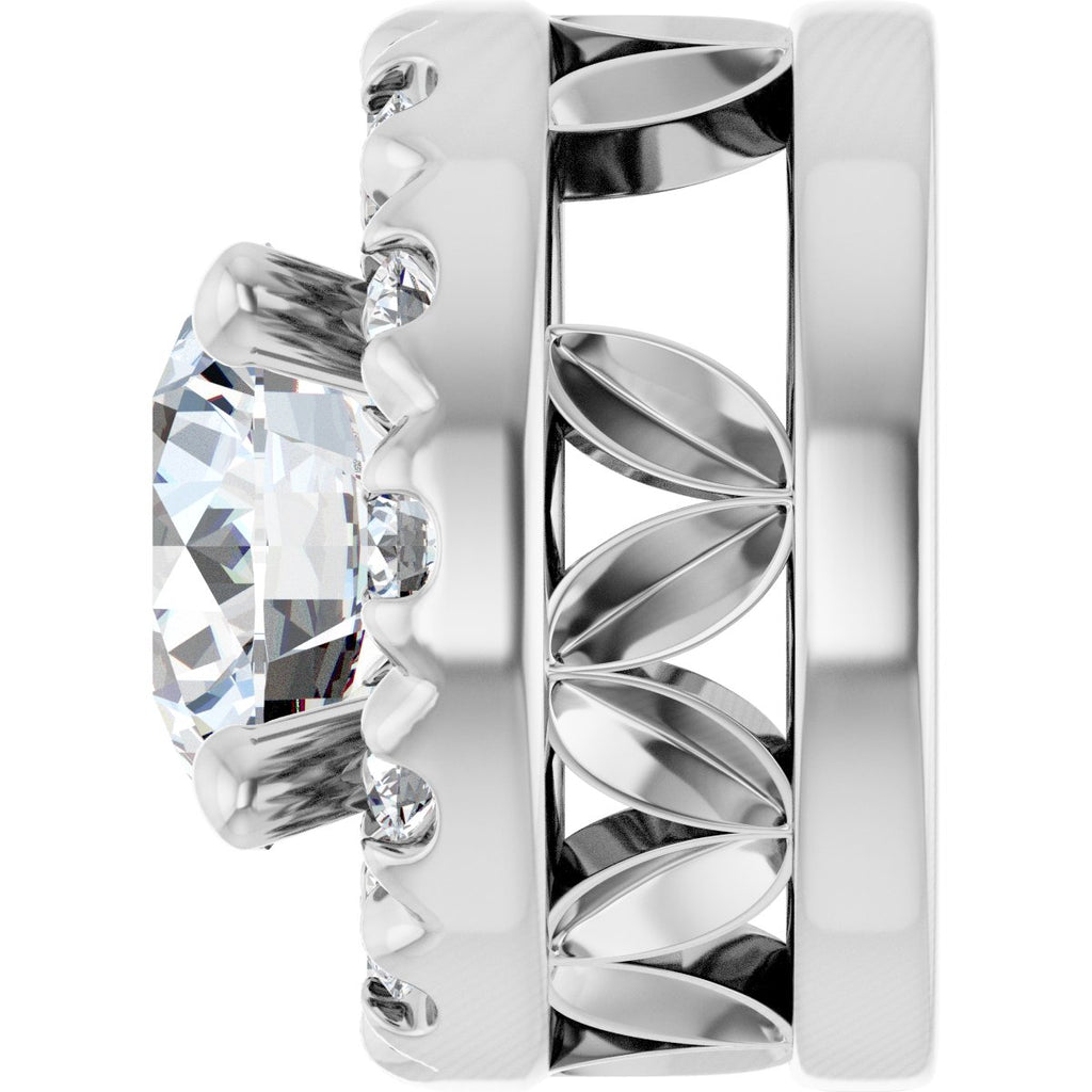 1/3 CTW Natural Diamond Pendant in 14k white gold