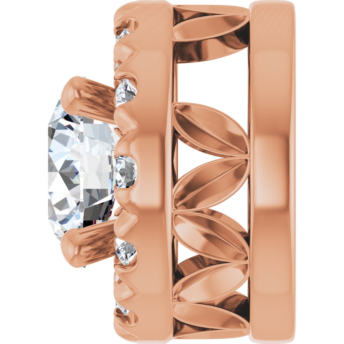 1/3 CTW Natural Diamond Pendant in 14k rose gold