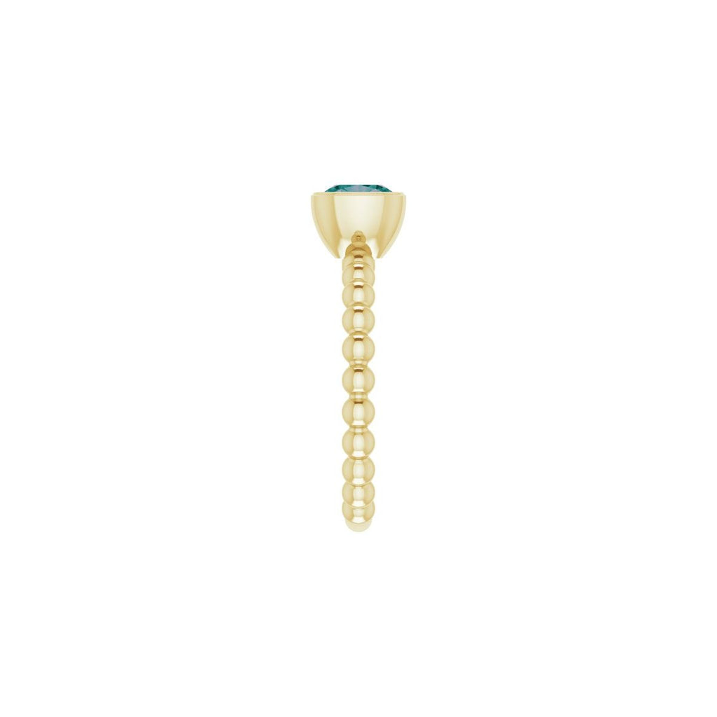 Lab-Grown Alexandrite Family Stackable Ring in 14k yellow gold