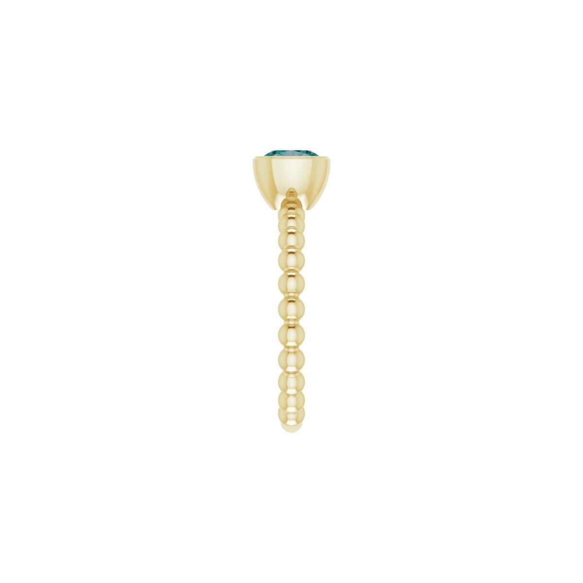 Lab-Grown Alexandrite Family Stackable Ring in 14k yellow gold