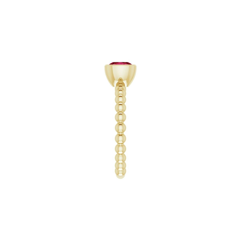 Lab-Grown Ruby Family Stackable Ring in 14k yellow gold