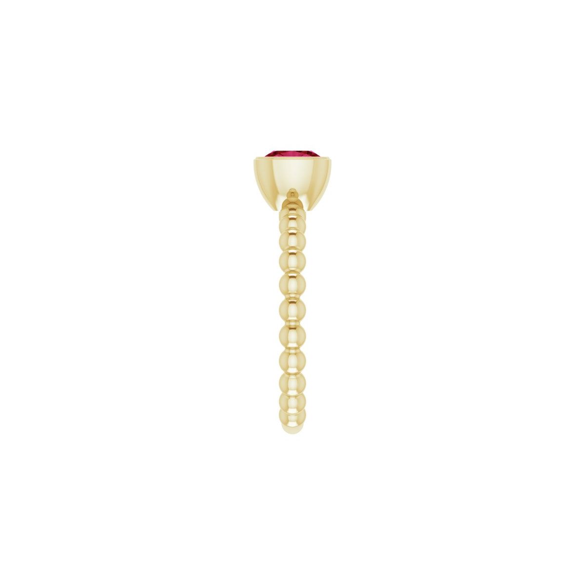 Lab-Grown Ruby Family Stackable Ring in 14k yellow gold