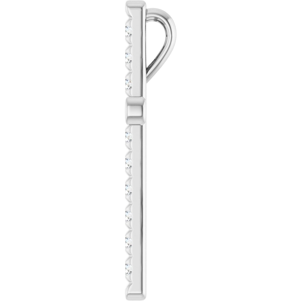 1/2 CTW Natural Diamond French-Set Cross Pendant in platinum