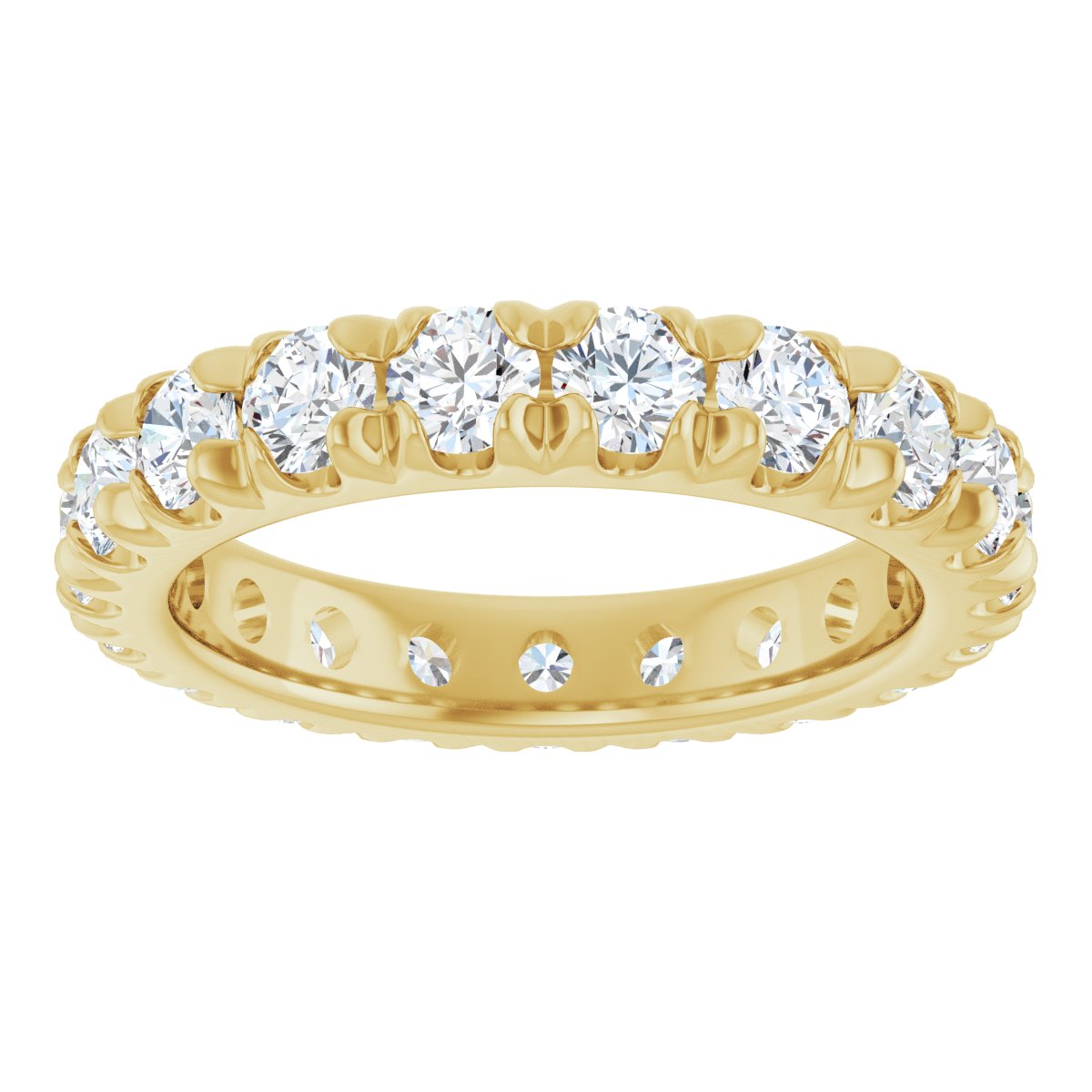1 1/3 CTW Natural Diamond Eternity Band in 14k yellow gold