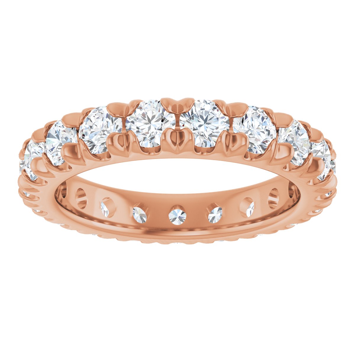 1 1/3 CTW Natural Diamond Eternity Band in 14k rose gold