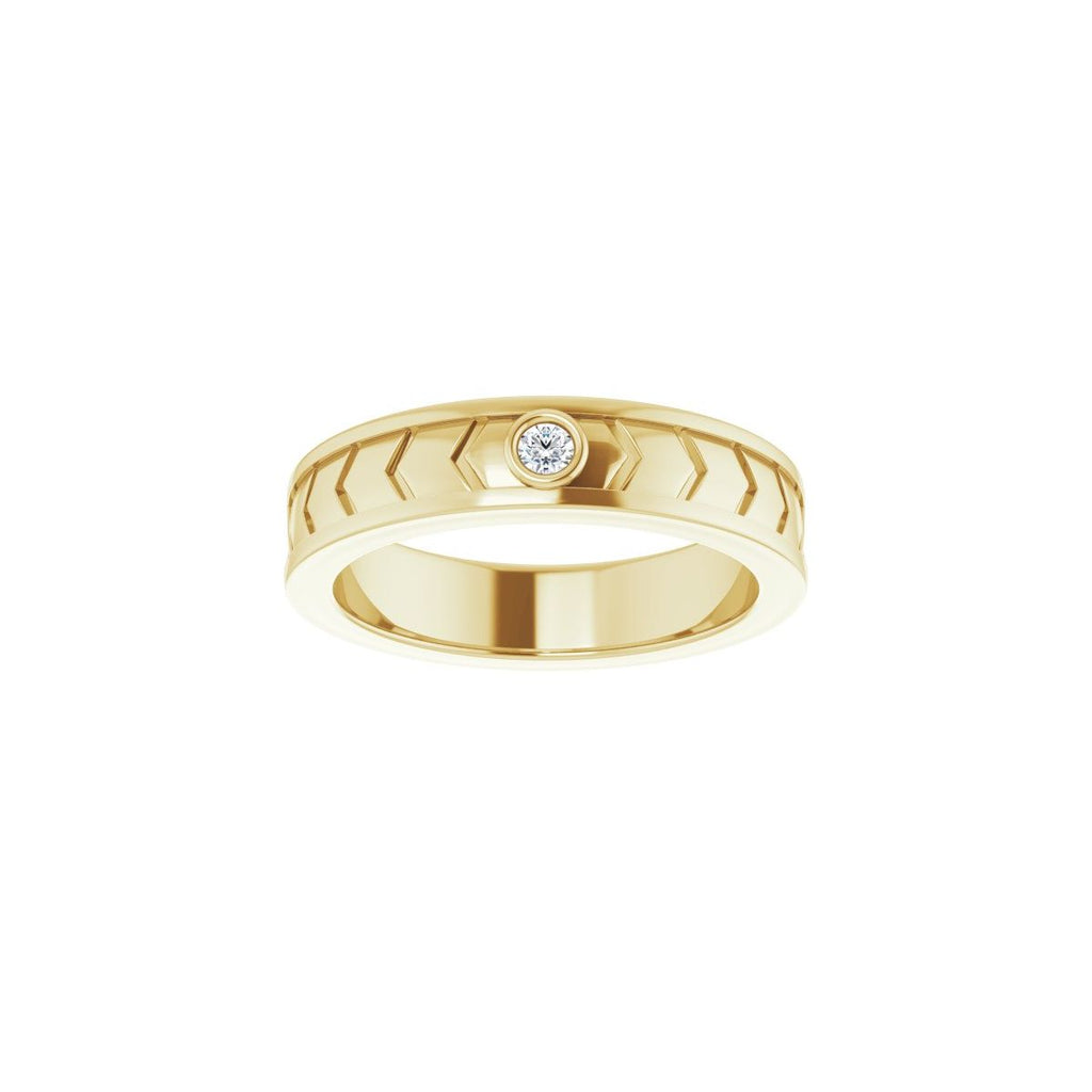 .05 CTW Natural Diamond Design Band in 14k yellow gold