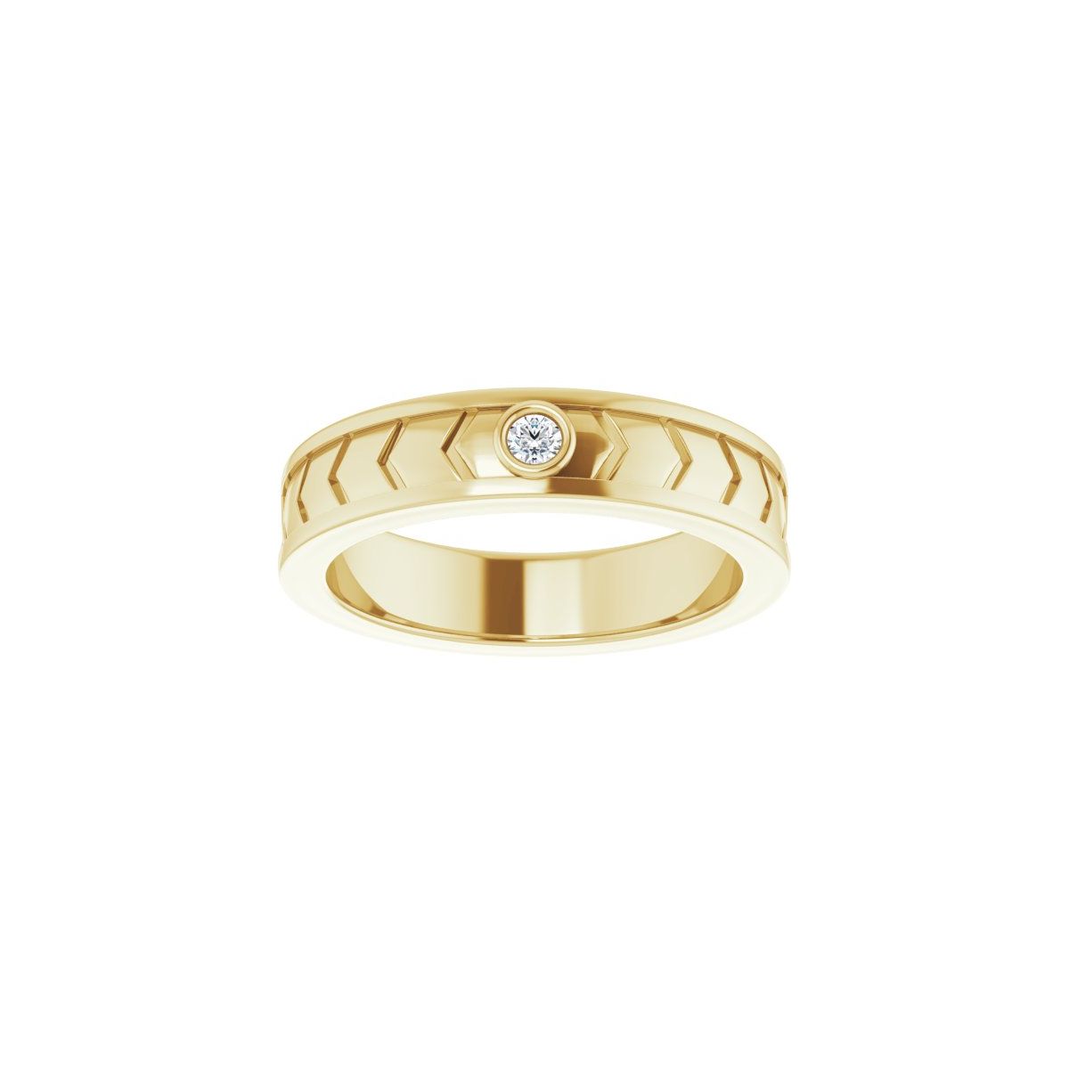.05 CTW Natural Diamond Design Band in 14k yellow gold