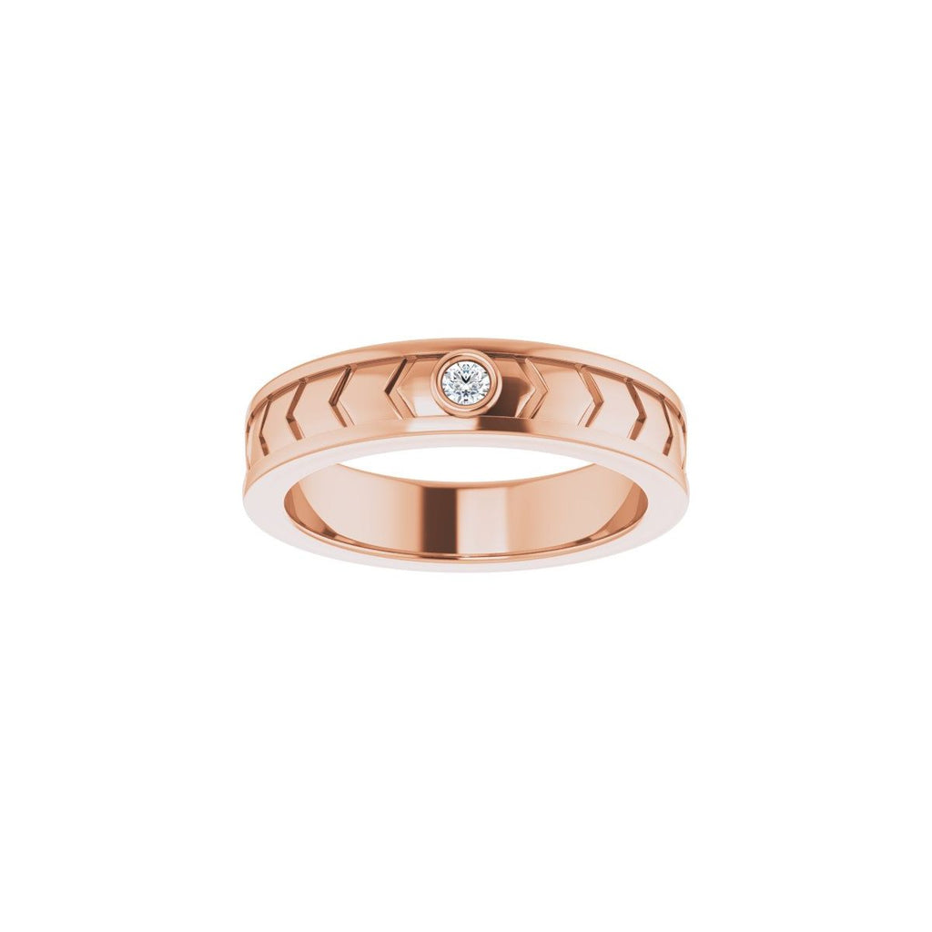 .05 CTW Natural Diamond Design Band in 14k rose gold