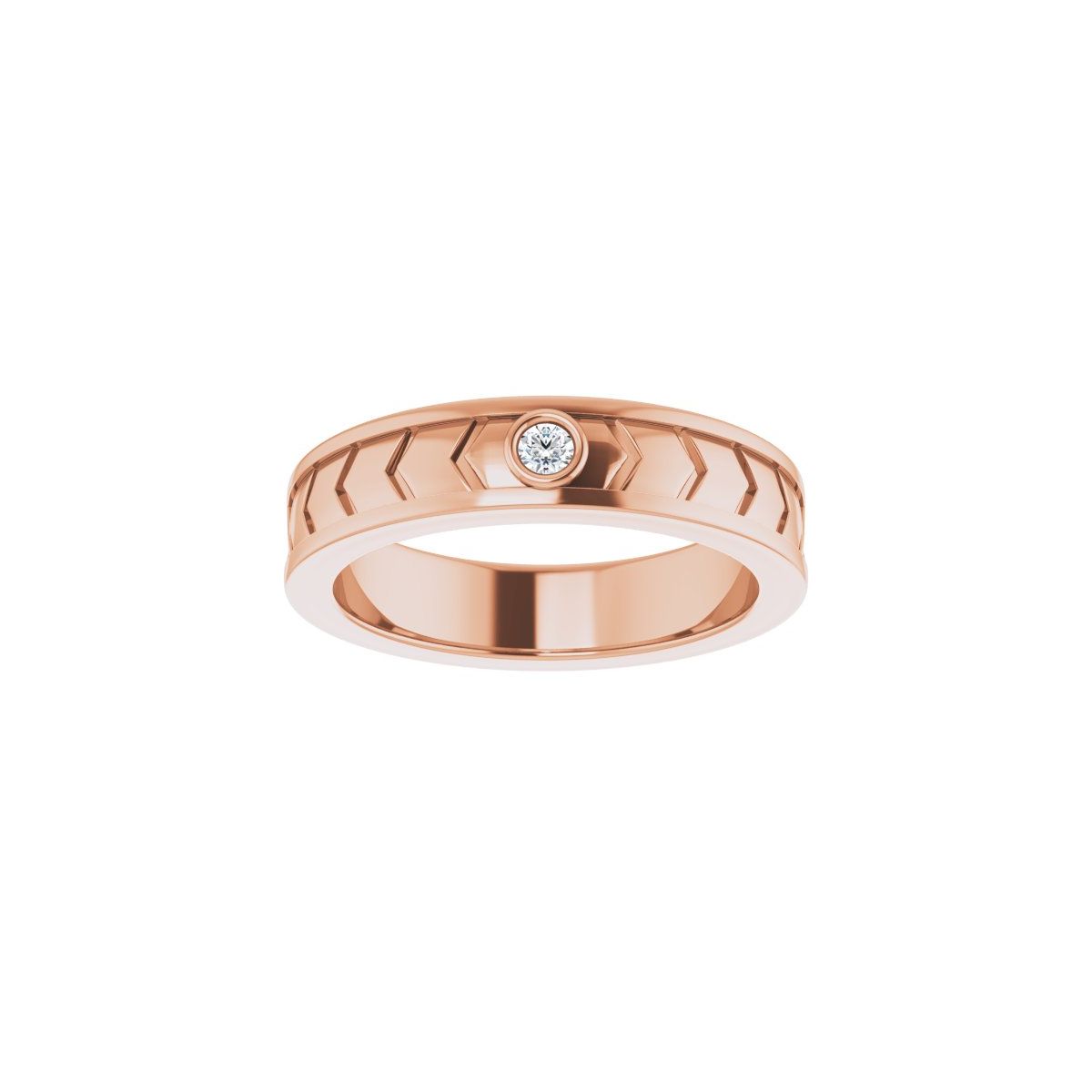 .05 CTW Natural Diamond Design Band in 14k rose gold