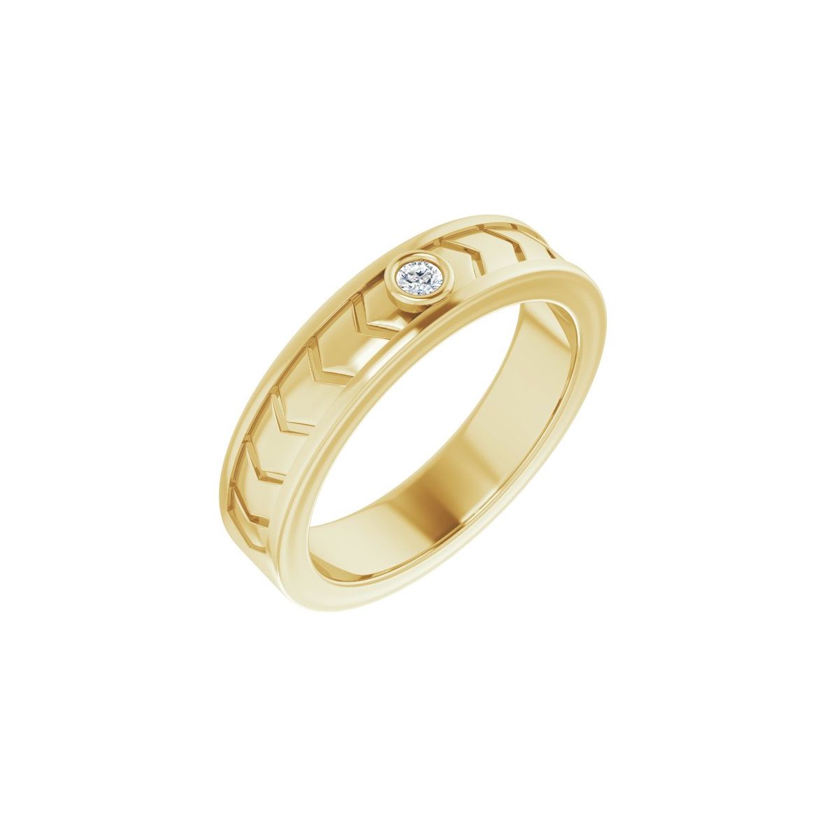 .05 CTW Natural Diamond Design Band in 14k yellow gold