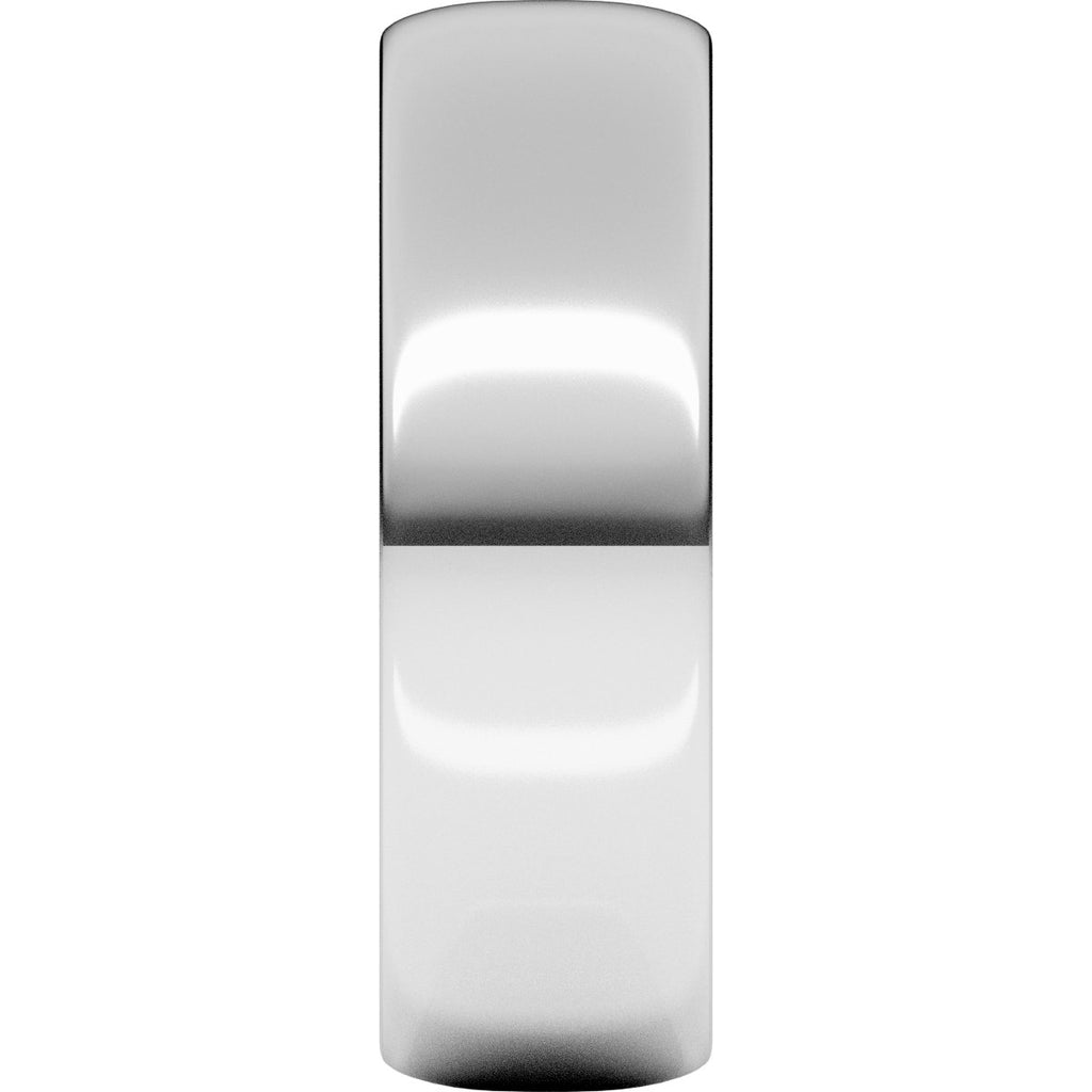 6 mm Lightweight Half Round Band in 14k white gold