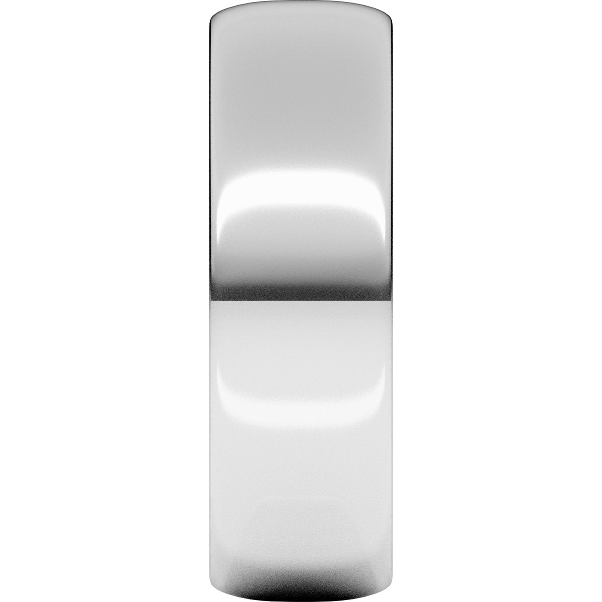 6 mm Lightweight Half Round Band in 14k white gold