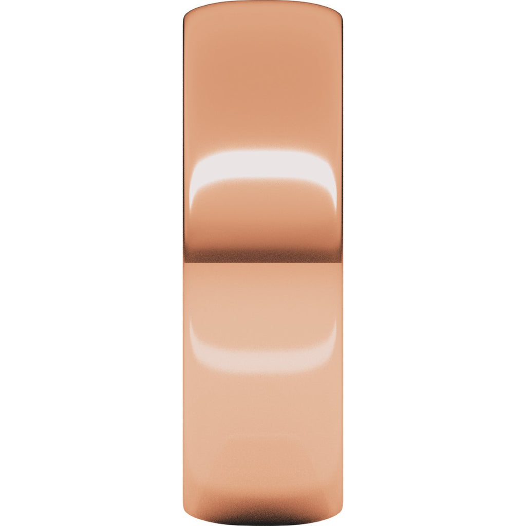 6 mm Lightweight Half Round Band in 14k rose gold
