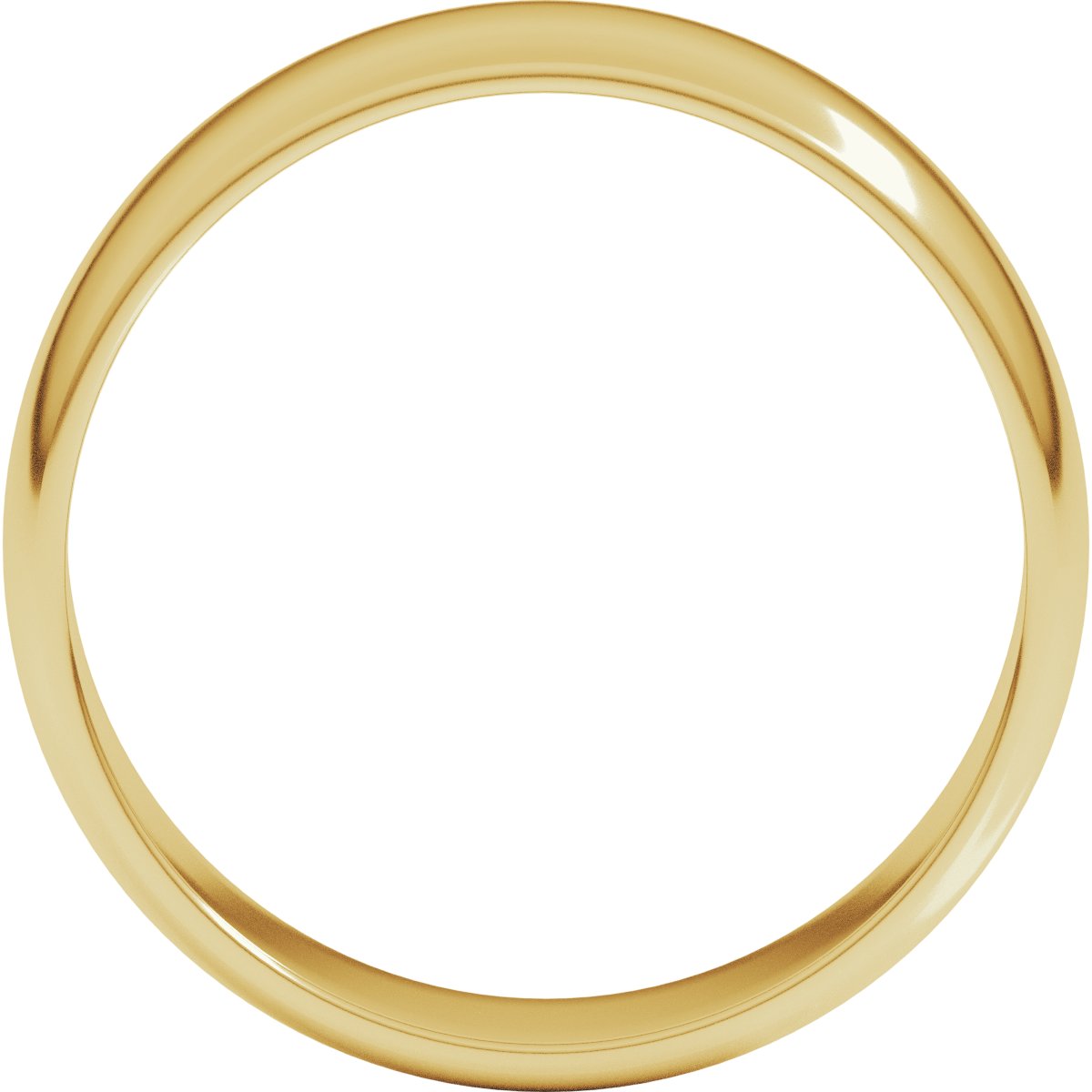 6 mm Lightweight Half Round Band in 14k yellow gold