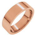 6 mm Comfort-Fit Flat Band in 14k rose gold