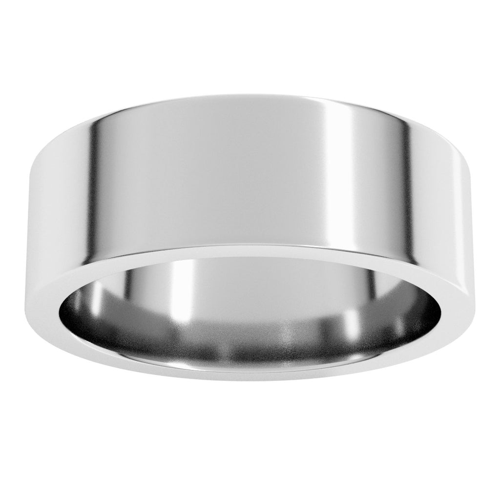 7 mm Comfort-Fit Flat Band in 14k white gold