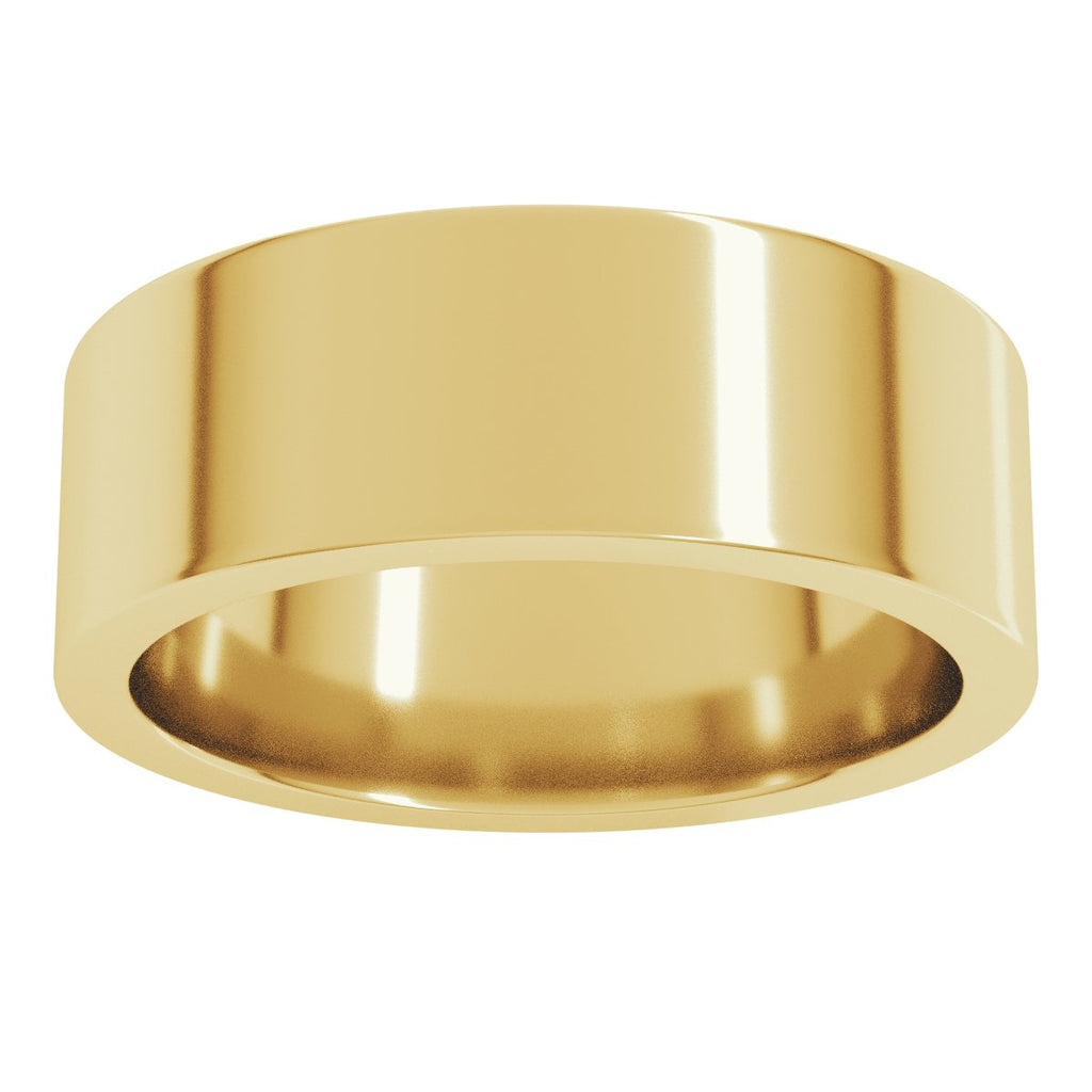 7 mm Comfort-Fit Flat Band in 14k yellow gold