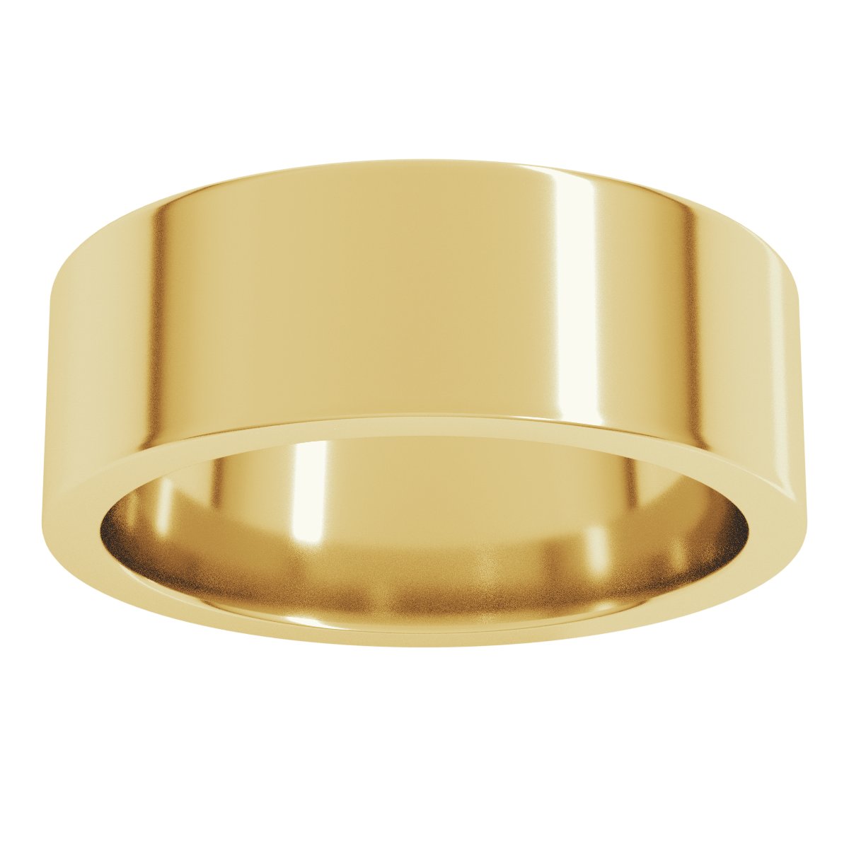 7 mm Comfort-Fit Flat Band in 14k yellow gold