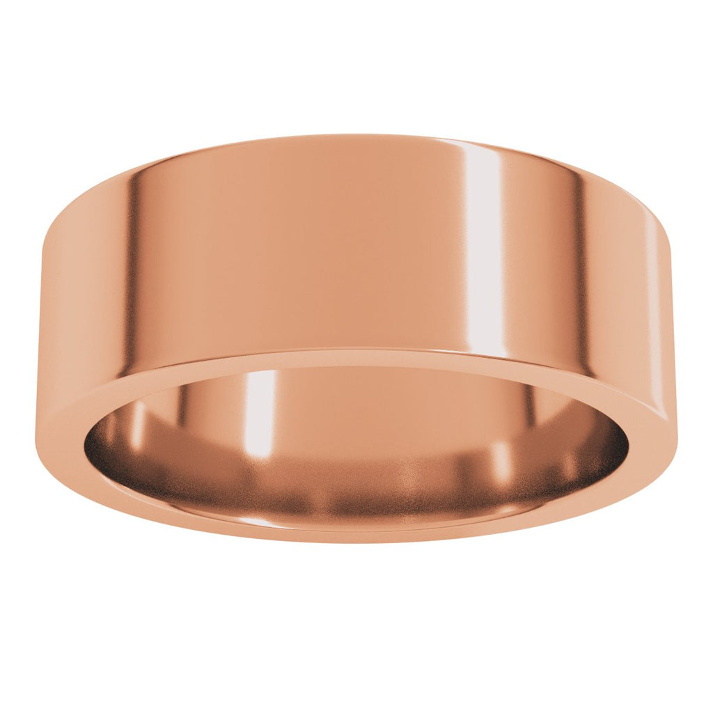7 mm Comfort-Fit Flat Band in 14k rose gold