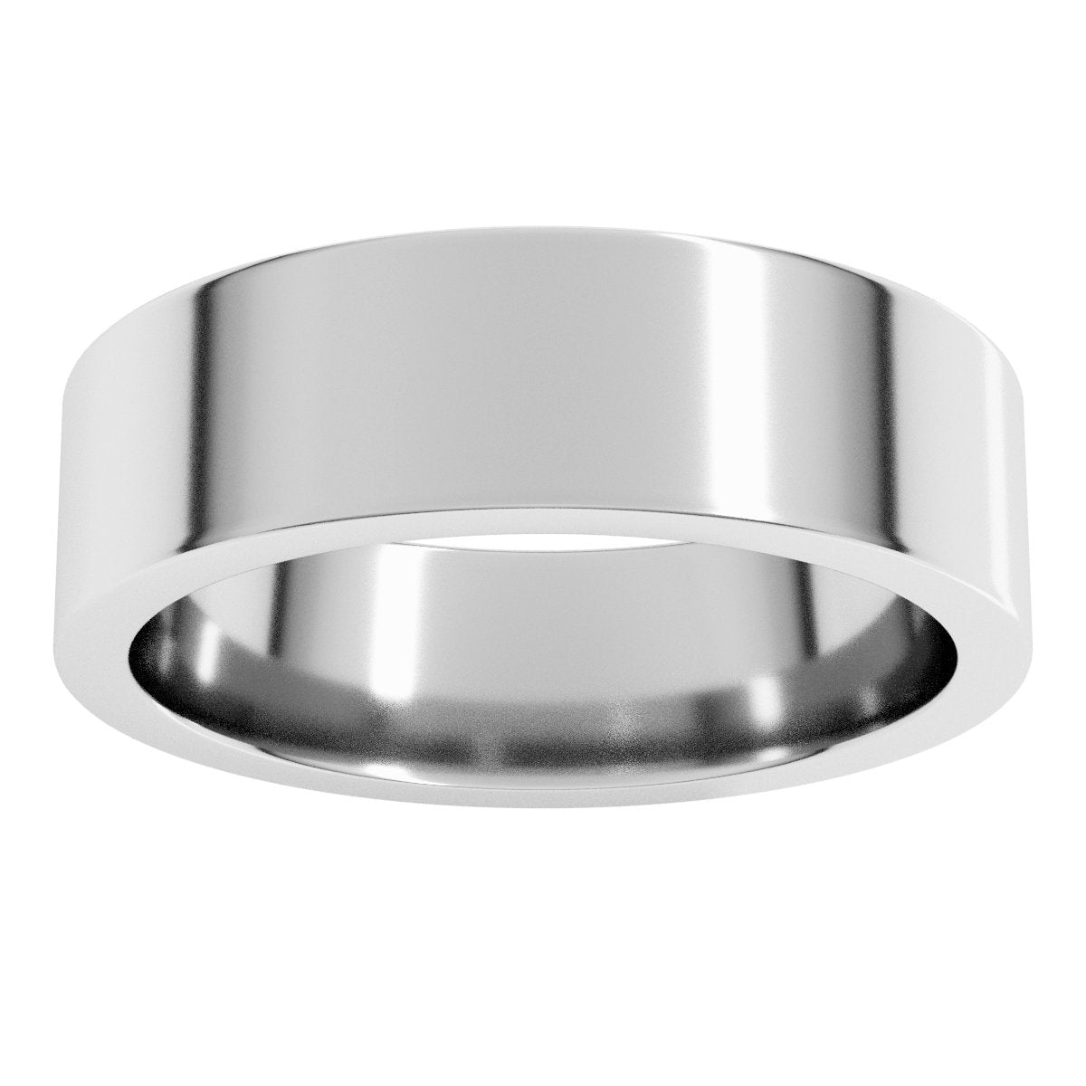 6 mm Comfort-Fit Flat Band in 14k white gold