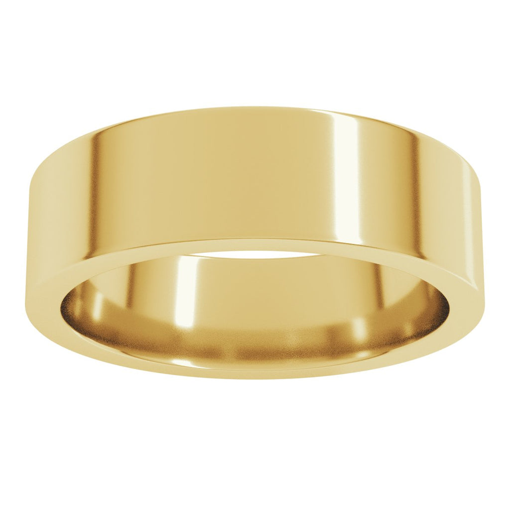 6 mm Comfort-Fit Flat Band in 14k yellow gold