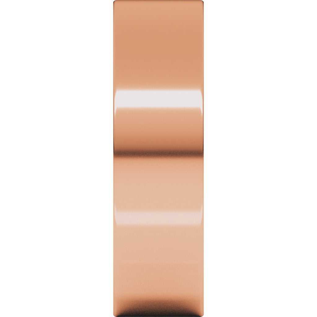 6 mm Comfort-Fit Flat Band in 14k rose gold