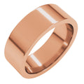 7 mm Comfort-Fit Flat Band in 14k rose gold