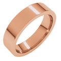 5 mm Comfort-Fit Flat Band in 14k rose gold