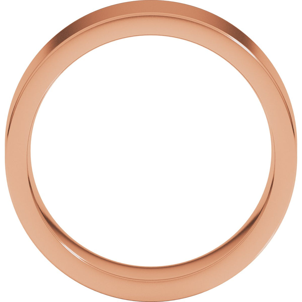 7 mm Comfort-Fit Flat Band in 14k rose gold